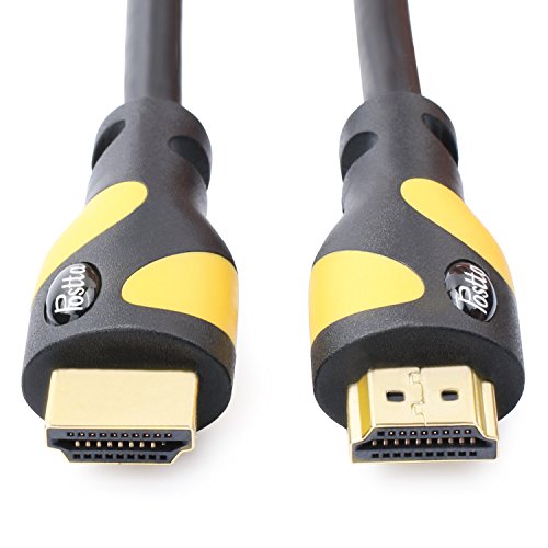 Postta HDMI Cable(100 Feet Yellow) HDMI 2.0V with Built-in Signal Booster-Support 4K,3D,1080P,Ethernet,Audio Return & Ultra HD-1 Pack - Thumbnail 7