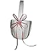 he andi Wedding Flower Girl Basket with Double Heart Rhinestone Decor (Red)