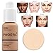 Flawless Matte Liquid Foundation Concealer, Long Lasting Waterproof Matte Concealer Cream Foundation Moisturizing Base Cover Cream, Oil Control Facial Blemish Concealer (PHOERA Sand #5)