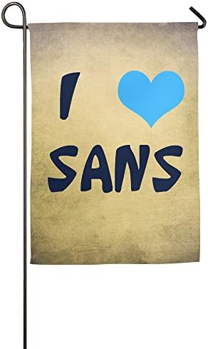 I Love Sans Popular Garden Flag