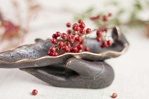 NAGU Incense Holders for Sticks,Long Ceramic Incense Ash Tray,Leaf Shape,Home Decor Artwork (Lotus Leaf)