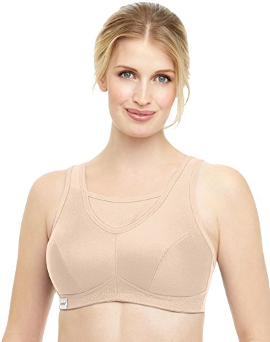 Glamorise Women's No Bounce Full Support Sport Bra,Cafe,36F