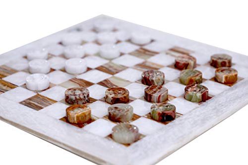 RADICALn 15 Inches Large Handmade Original Marble Black and White Full Chess Game Set - Non Wooden Non Backgammon Tournament Chess Sets - Two Players Staunton Table Chess Board Game Set for Adults - Thumbnail 6