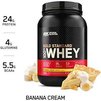 Optimum Nutrition Gold Standard 100% Whey Protein Powder, Banana Cream, 2 Pound (Packaging May Vary)