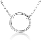 925 Sterling Silver Karma Ring Circle of Life Pendant Necklace