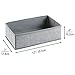 mDesign Soft Fabric Dresser Drawer and Closet Storage Organizer for Kids/Toddler Room, Nursery, Playroom, Bedroom - Textured Print - Organizing Bins in 2 Sizes - Set of 6 - Gray