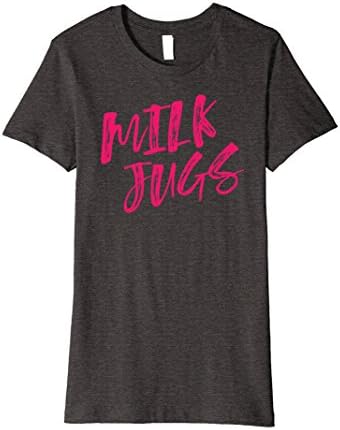 Womens Premium Funny Breastfeeding Shirt Women's Milk Jugs Large Dark Heather