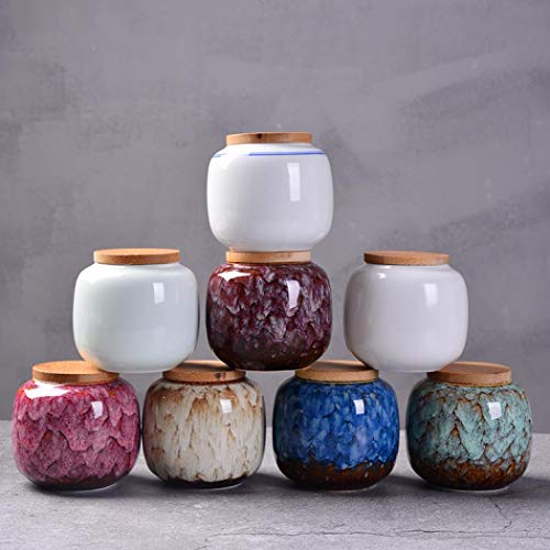 Ceramic Storage Jars, Vintage Chinese Style Storage Jars with Bamboon