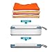 Cambond Compression Packing Cubes for Travel Women - 3 Pack Luggage Organizers Bags Travel Essentials Compression Cubes for Carry on Suitcases, White