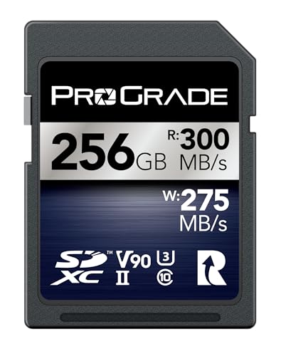 SD UHS-II 256GB Karte V90 – Bis zu 250 MB/s Schreibgeschwindigkeit und 300 MB/s Lesegeschwindigkeit | Für professionelle Filmemacher, Fotografen und Content-Kur