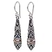 NOVICA Artisan Handmade Gold Accent Dangle Earrings Sterling Silver Indonesia Balinese Traditional [1.8 in L x 0.3 in W] ' Ubud Dancer'
