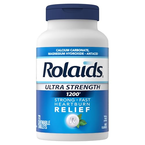 ROLAIDS ULTRA STRENGTH ANTACID CHEWABLE TABLETS, MINT, 72-COUNT
