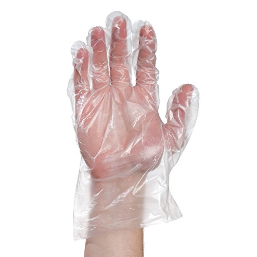 Elara FPE101 Easyfit Food Service Disposable Poly Glove, Embossed Texture, LDPE, Latex Free, PVC