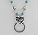 New Eyeglass/Id Badge Holder Necklace Lanyard with Turqiouse Beads