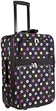 World Traveler Multicolor Paw Prints 20-inch Expandable Carry On Rolling Luggage