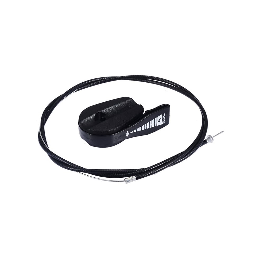 Ieron Lawn Mower Throttle Cable with Lever Handle - 65 Inch Premium Replacement Cable for Garden Lawn Mower (Black)