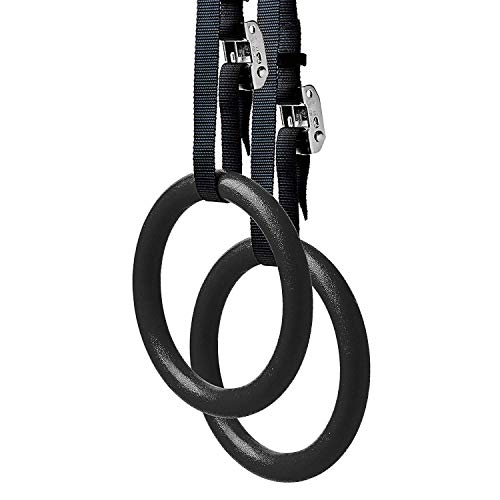 image for Foldable Fitness Gymnastic Rings - Set of (2) - Fully Adjustable Strap