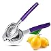SURPEER Lemon Squeezer Press,Manual Lemon Lime Juicer Citrus With Premium Quality Stainless Steel,Sturdy Silicon Handle Grip,Fresh Hand Held Lemon Juicer,Easy To Clean-Lemon Sprayer For Cooking