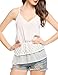 Zeagoo Women's Deep V-Neck Chiffon Tank Top Spaghetti Straps Cami Blouse