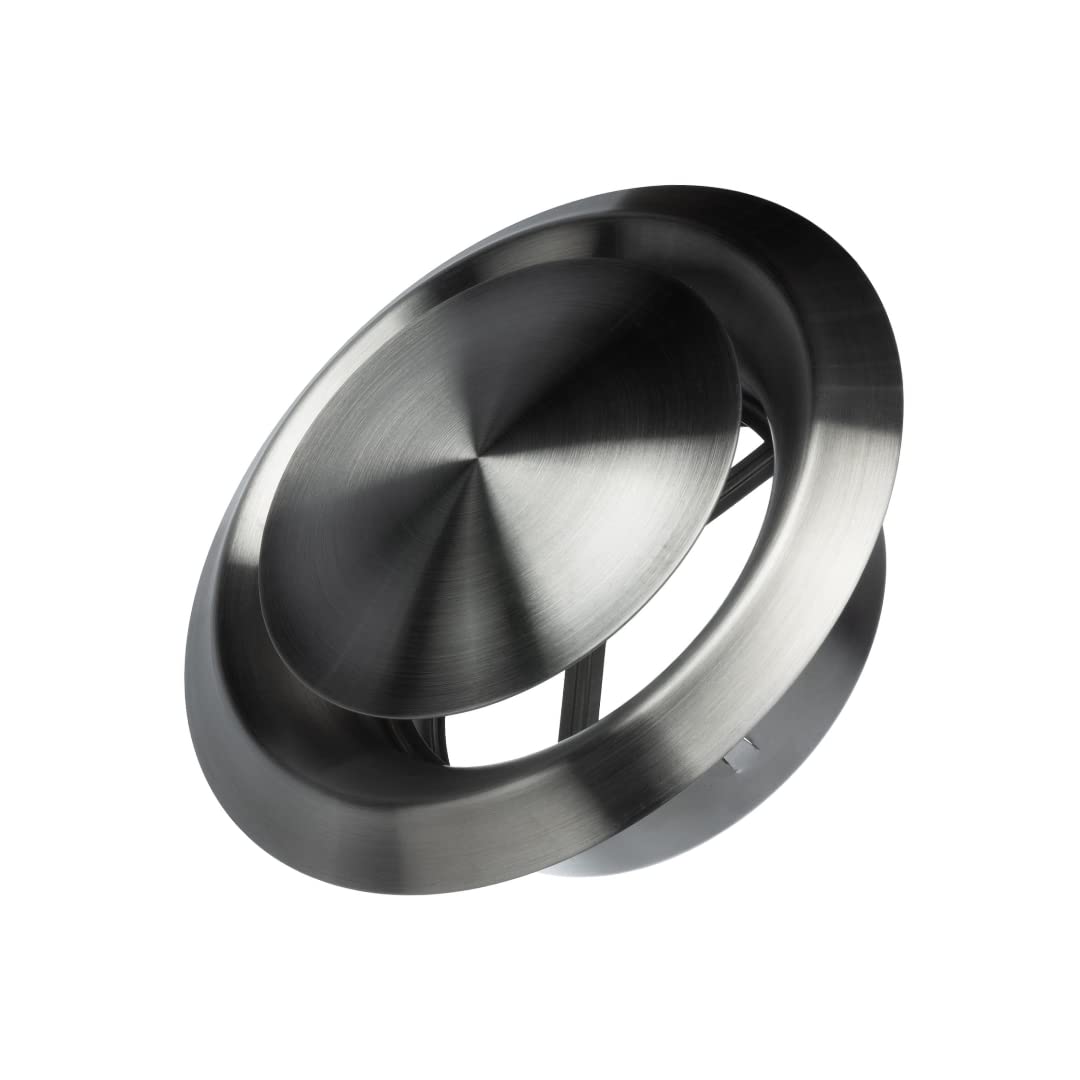 Ø 150mm / 6'' Adjustable Diffuser - Universal Air Supply/Exhaust Valve - Ventilation Ducting Cover - Metal - Stainless Steel — image 1