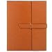 Gallaway Leather Padfolio Portfolio Folder - fits Letter, Legal, A4 Notebooks and Notepads (Brown)