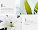 Artificial flowers, Meiwo 5pcs Artificial Lillies with 3 Buds, Full Bloom Artificial Latex Real Touch Flowers for Home Decor, Wedding, Parties, Offices, Restaurants(White)
