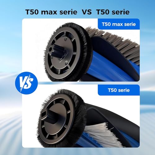 Lovobo T50 Max Accessories for Ecovacs Deebot T50 Max PRO Omni/T50 Max PRO Omni Gen2, Spare Parts: 2 Main Brushes, 6 Cleaning Cloths, 4 Filters, 6 Dust Bags, 6 Side Brushes