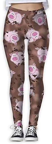 Pink Pigs Funny Print Yoga Leggings Pants Quick Dry Capri Leggings