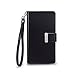 Galaxy Note 2 Case, IZENGATE [Classic Series] Wallet Case Premium PU Leather Flip Cover Folio with Stand for Samsung Galaxy Note 2 (Black)
