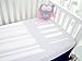 TILLYOU 2 Pack Fitted Crib Sheet Set - 100% Solid Standard Natural Cotton Toddler Bed Mattress Sheets,Standard 28”x 52”, White&Charcoal Gray