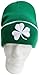 donegal bay Irish Themed Cuffed Knit Hat, St Patricks Day, One Size, Green/White