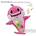 Chengbo-Baby Shark Official Singing Plush, Music Sound Baby Shark Plush Doll Soft Baby Cartoon Shark Stuffed & Plush Toys Singing English Song for Kids Gift Children Gir(Pink)