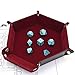 Dice Folding Hexagon Tray w/Red Velvet Rolling for DND Dice Games and Candy Holder Storage