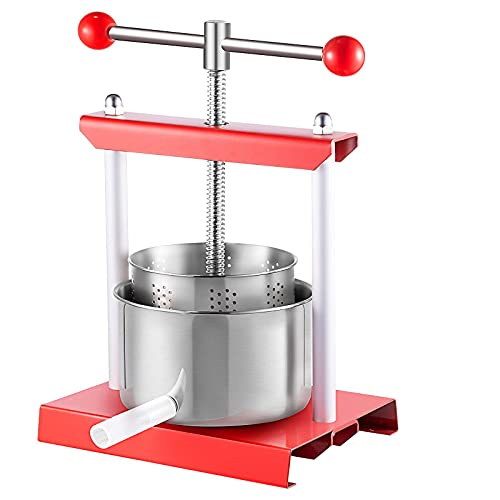 VEVOR Fruit Wine Press, 0.53Gal/2L Grape Press for Wine Making, Wine