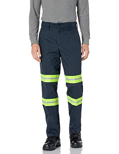 Red Kap Men's Pants, Enhanced Visibility Dark Navy, 36W x 34L