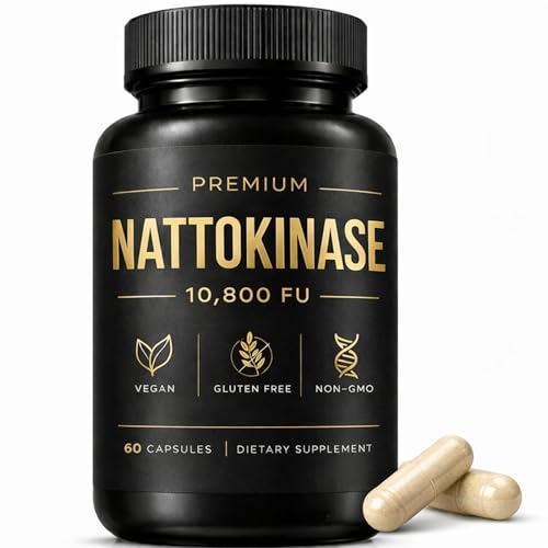 Nattokinase - 540mg - 10800 FU 𝗦𝘂𝗽𝗽𝗹𝗲𝗺𝗲𝗻𝘁, 60 Capsules