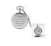 Personalized Silver Stainless Steel Pocket Watch Engraved Free