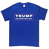 Donald Trump for President Make America Great Again T Shirt (X-Large, Royal Blue)