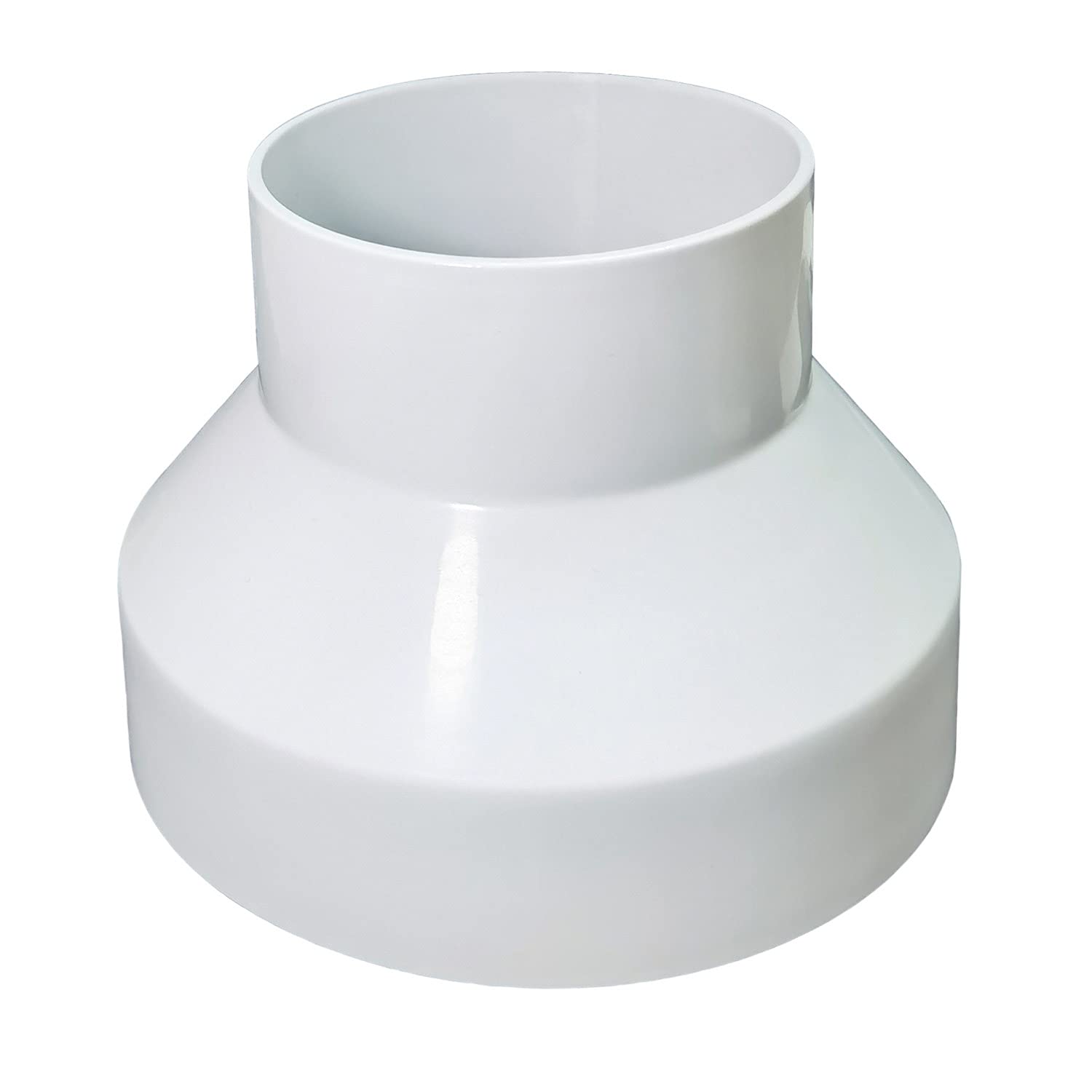 AZITICY PVC Reducer Connector Reducer 200mm to 150mm for Ventilation Round Pipe Ventilation Duct Line System (200mm to 150mm)