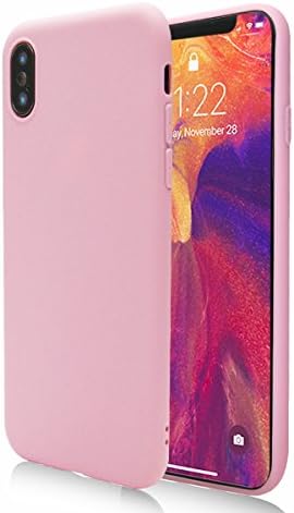 Pink iPhone X/10 Case MOJOKASE Anti-Shock Ultra Slim Matte Soft Silicone TPU, Wireless Charging Compatible, Protective Thin New Cover &amp; Skin for Apple iPhone X (2017) RETAIL PACKAGING (Urban Pink)