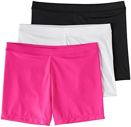 Playground Pals Mini-shorts 3-pack (X-Small 4-5, Pizzazz Pink/White/Black)