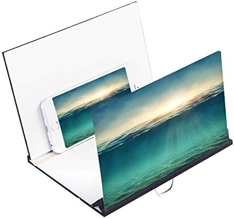 Smartphone Magnifier,Mobile Screen Magnifier,8inch Foldable 3D Mobile Cell Phone Movie Videos Screen Magnifier Compatible with iPhone XR Xs Max Huawei Xiaomi OPPO Samsung Black