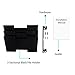 Wallniture Lisbon Wall File Holder Organizer for Office Organization and Storage, 3-Tier Mail and Magazine Holder Metal Black