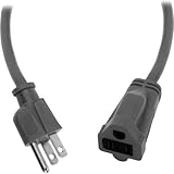 Watson 100 ft AC Power Extension Cord 16 AWG (Gray)