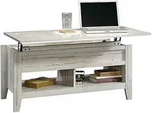 Pemberly Row Lift Top Coffee Table in White Plank