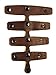 Marron (Reddish-Brown) hair tie by Hairtyz (single piece) | Leather ponytail holder - hair accessory - scrunchie | Hide your elastic band - modular - flexible | Snap them together for long hair