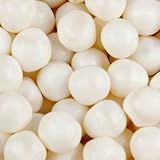 White Pina Colada Fruit Sours Chewy Candy Balls 1lb Bag