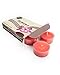 Grapefruit Premium Tealight Candles - Highly Scented with Essential Oils - 6 Pink Tea Lights - Beautiful Candlelight - Made in The USA - Fruit & Berry Collection