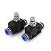 Uxcell a15082600ux0938 Push in to Connect Fittings Pneumatic Flow Speed Control, 6 mm Tube, 5 Piece, Metal, 0.24