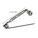 200 Pcs Silver Safety Clasp, Abuff Bar Pin Back Clasp Brooch Pins Findings with 3 Holes for Badge Insignia, Citation Bars, Making Corsage, Name Tags, Toy Pins and Jewelry Making,